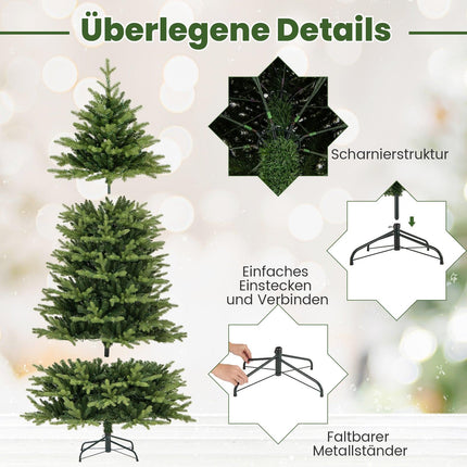 Umělý vánoční stromek 210 cm se 470 LED, zelený