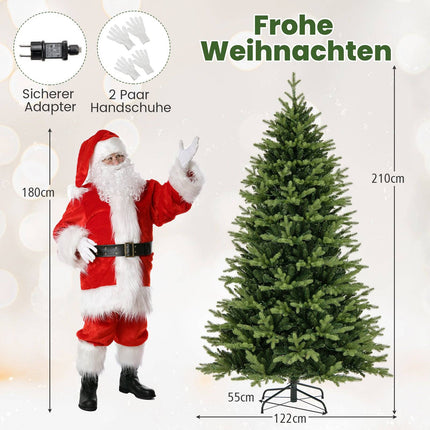 Umělý vánoční stromek 210 cm se 470 LED, zelený