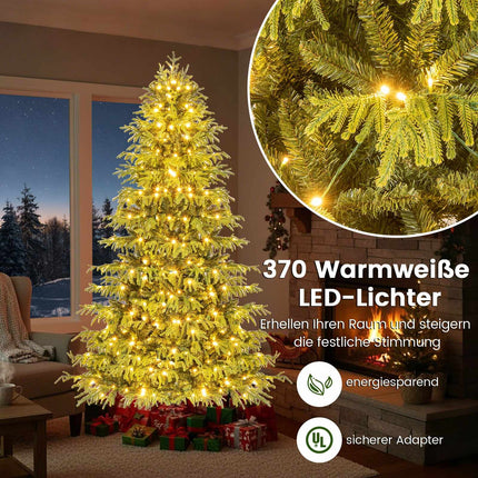 Umělý vánoční stromek 210 cm s LED osvětlením