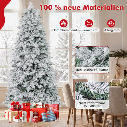 Umělý vánoční stromek 210 cm se zasněženými LED světly