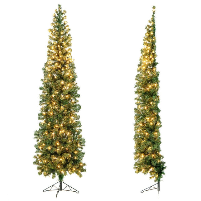 Poloviční vánoční stromek 210 cm se 150 LED světly