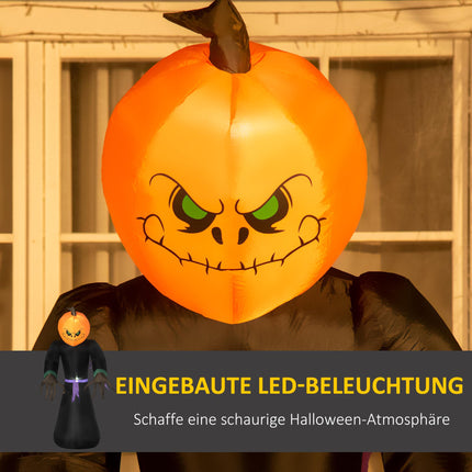 210 cm Inflatable Pumpkin Ghost with LED Lights, Outdoor Decor