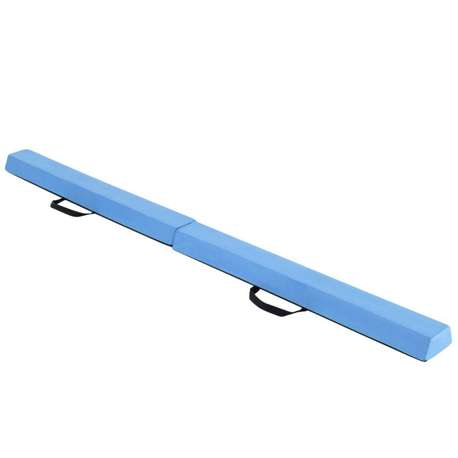 Gymnastická kladina 210 cm, skládací, protiskluzová, nosnost do 73 kg, modrá