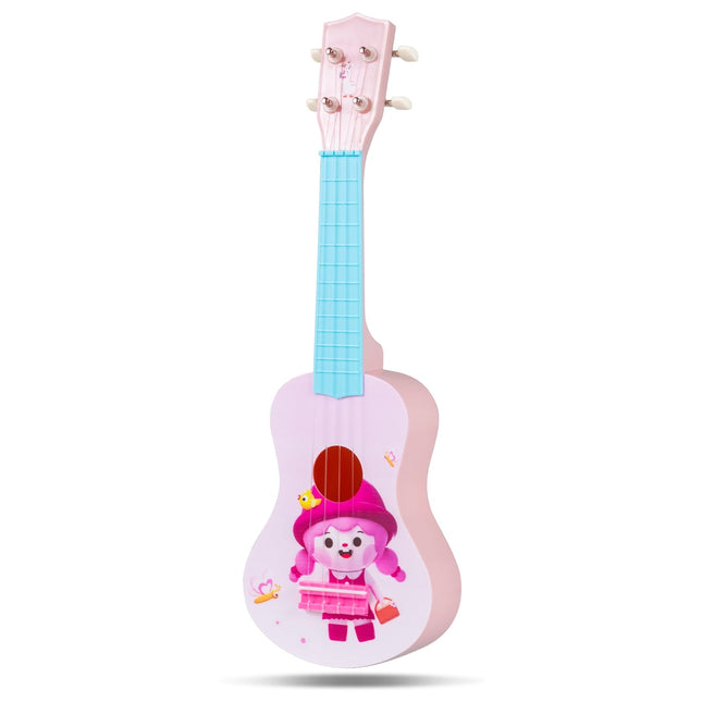 Růžové dětské ukulele 21 palců, nylonové struny, pro začátečníky