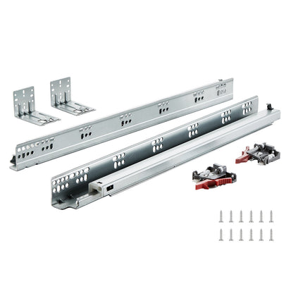 21 Inch Soft-Close Drawer Slides, Full Extension, 6 Pairs