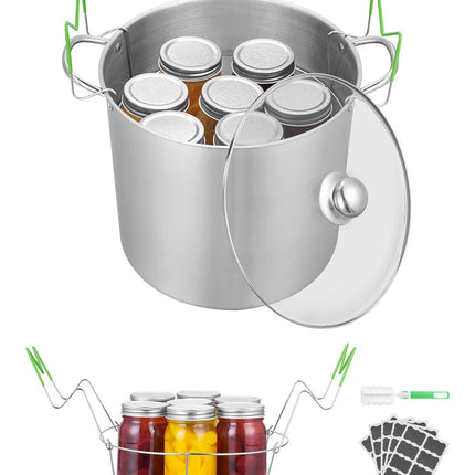 21 Qt Stainless Steel Water Bath Canner with Rack, Lid