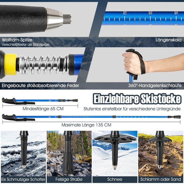 Sněžnice 21'' 4v1 do terénu pro dospělé, teenagery i děti, tmavě modré