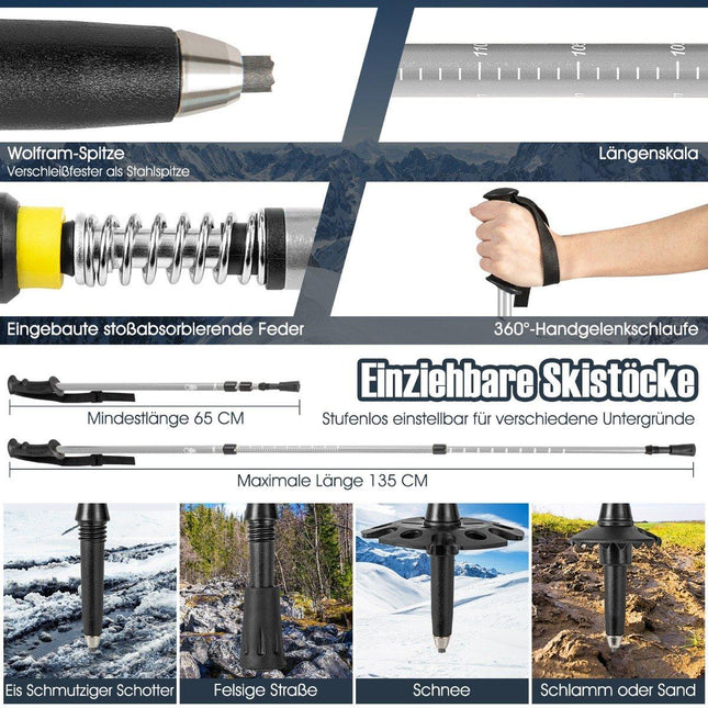 Sněžnice 21'' 4v1 do terénu pro dospělé, teenagery i děti, stříbrné