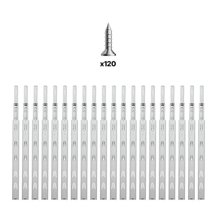 22 Inch Full Extension Drawer Slides, 10 Pairs, 100 lb