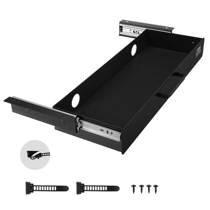 22-Inch Under Desk Pull-Out Drawer, Steel Storage Organizer