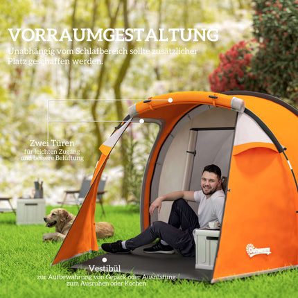 2-3-Personen-Campingzelt, wasserdicht, mit Tragetasche