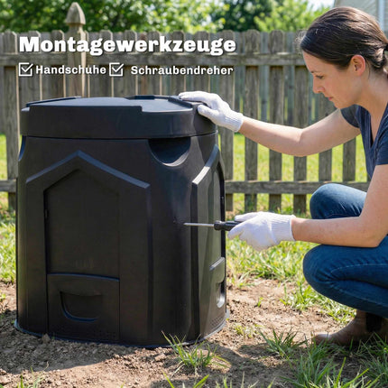 Zahradní kompostér 240L, otevřené dno, 3 dvířka