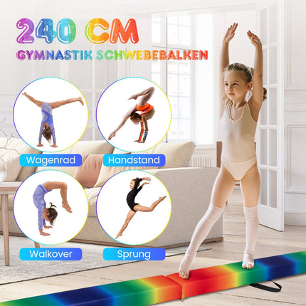 Skládací gymnastická kladina 240 cm pro děti