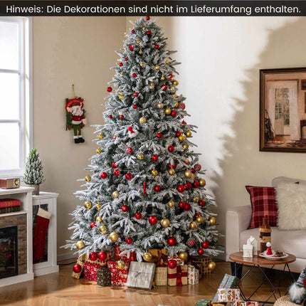 Zasněžený umělý vánoční stromek 240 cm, 460 LED