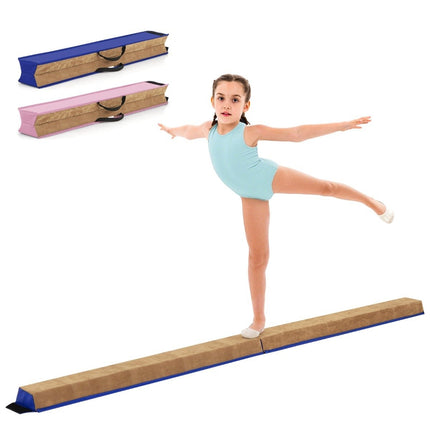 Dětská kladina 240 cm s madlem na přenášení a semišovým potahem, skládací, modrá