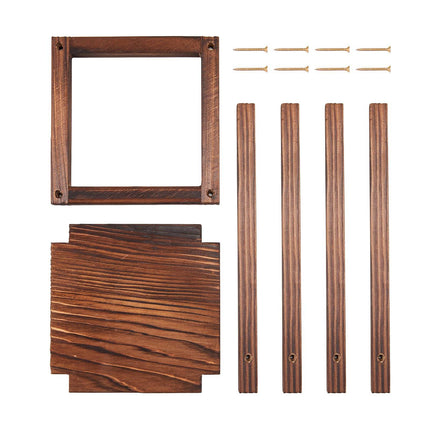 24-Pack Cedar Wood Wedding Lantern Candle Holders, Brown