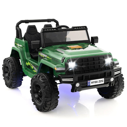 Dětské elektrické auto 24V pro 2 děti s dálkovým ovládáním, hudbou, klaksonem a LED světly, zelené