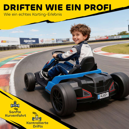 Elektrická motokára 24V, driftovací režim, nastavitelná sedačka, pro děti 6-12 let