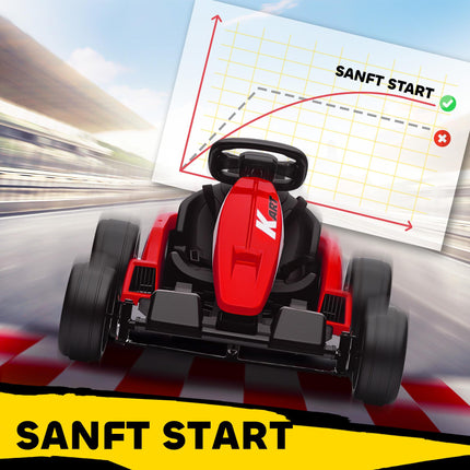 Elektrická motokára 24V, driftovací režim, nastavitelná sedačka, pro děti 6-12 let