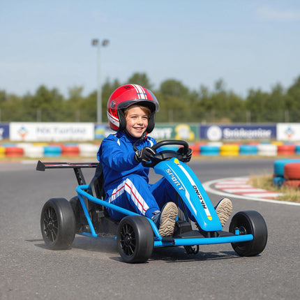 Elektrická motokára 24V pro drifty, pro děti 8-12 let, modrá