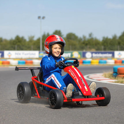 Elektrická motokára 24V pro drifty, pro děti 8-12 let, červená