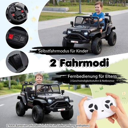 Dětské elektrické auto 24V s dálkovým ovládáním, hudbou a LED světly