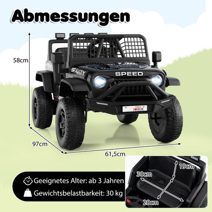 Dětské elektrické auto 24V s dálkovým ovládáním, hudbou a LED světly