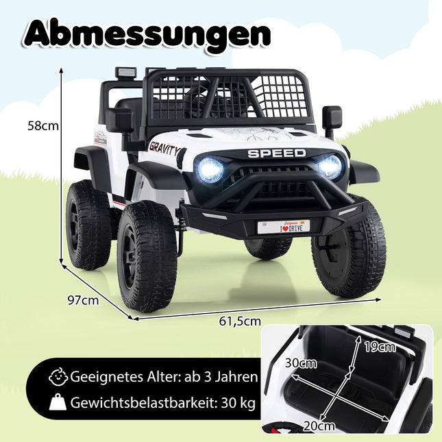 Dětské elektrické auto 24V s dálkovým ovládáním, hudbou a LED světly
