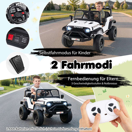 Dětské elektrické auto 24V s dálkovým ovládáním, hudbou a LED světly