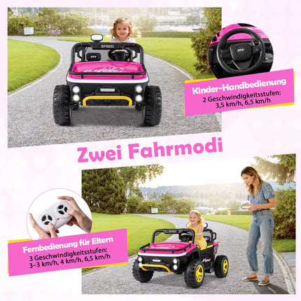 Dětský elektrický pick-up 24V pro 2 děti, růžový