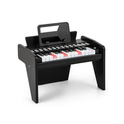Dětské digitální piano s 25 klávesami – nastavitelné tempo, černé