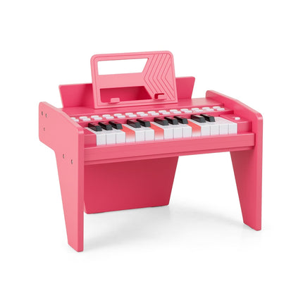 Dětské digitální piano s 25 klávesami – nastavitelné tempo, růžové