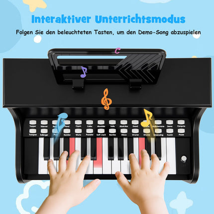 Dětské digitální piano s 25 klávesami a stoličkou, nastavitelné tempo