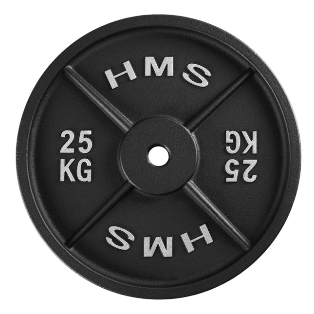 Litinový kotouč 25 Kg, otvor 31 mm, černý