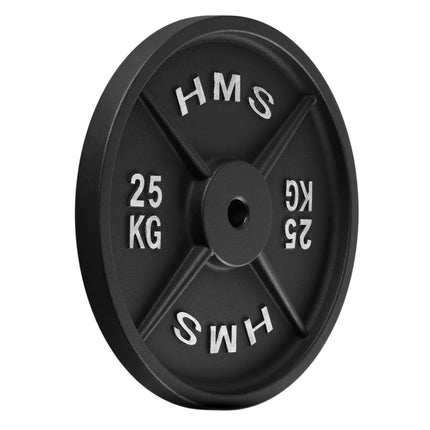 Litinový kotouč 25 Kg, otvor 31 mm, černý