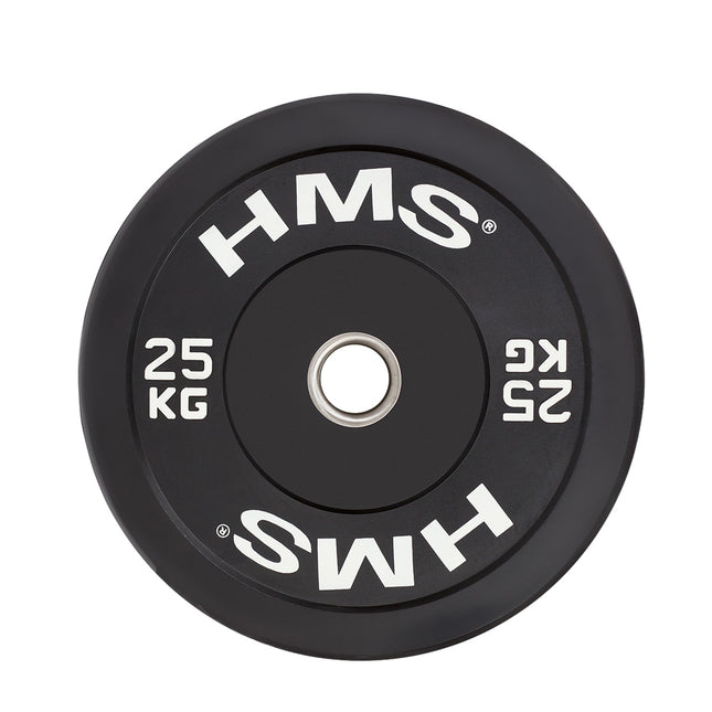 Olympijský bumper kotouč 25 kg, černý