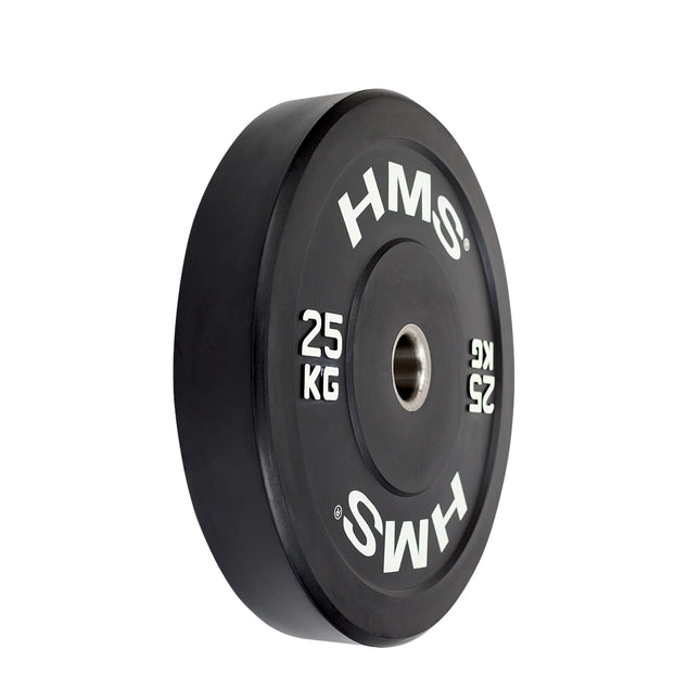 Olympijský bumper kotouč 25 kg, černý