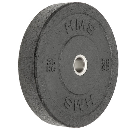 Černý olympijský bumper kotouč 25 kg – vzpírání