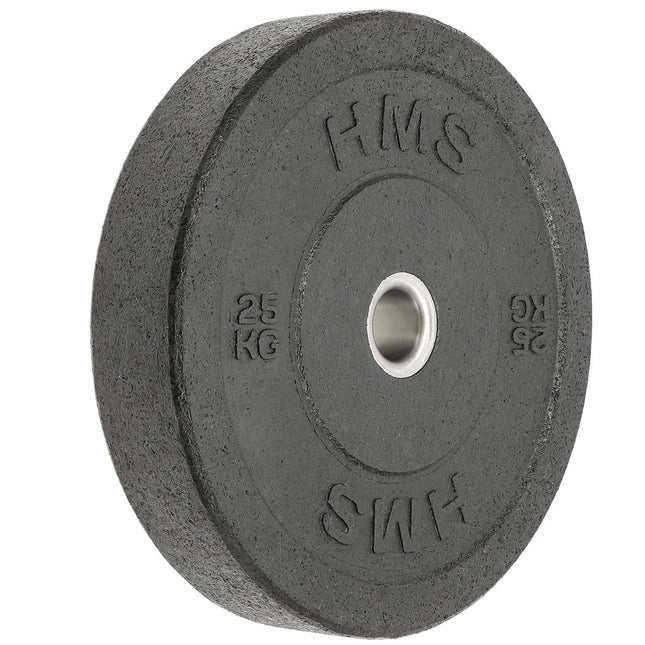 Černý olympijský bumper kotouč 25 kg – vzpírání