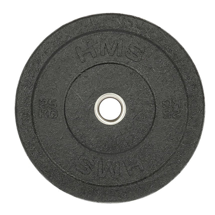 Černý olympijský bumper kotouč 25 kg – vzpírání