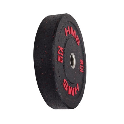 Olympijský bumper kotouč 25 kg, červený