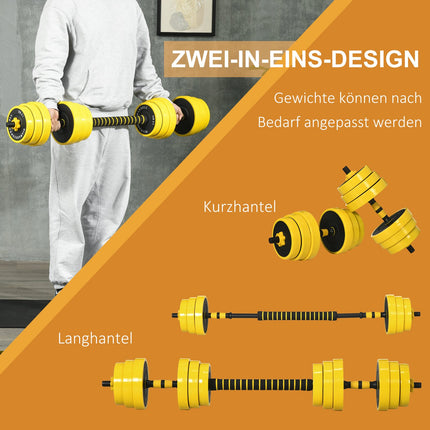 Nastavitelná sada činek 25 kg s 12 kotouči pro fitness