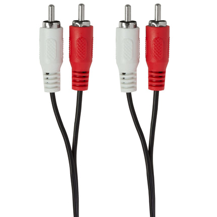 Audio kabel RCA samec-samec 2.5m, stíněný, černý