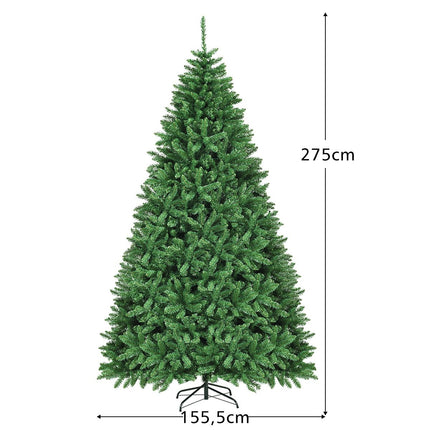 Umělý vánoční stromek 275 cm s kovovým stojanem a 3594 větvičkami