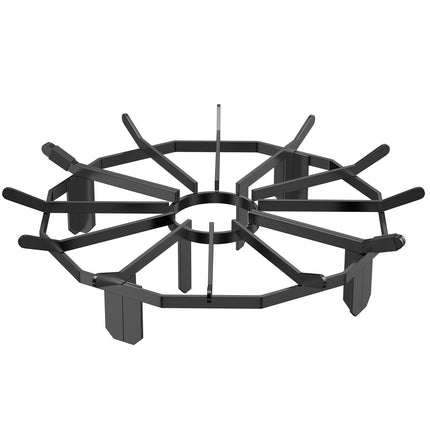 27-Inch Fireplace Log Grate, 6-Leg Powder-Coated Steel