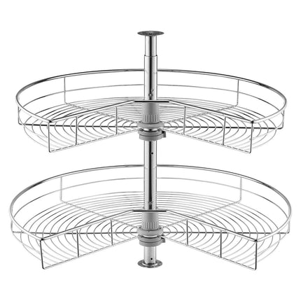 28-Inch Blind Corner Lazy Susan, 2-Tier Adjustable Rack
