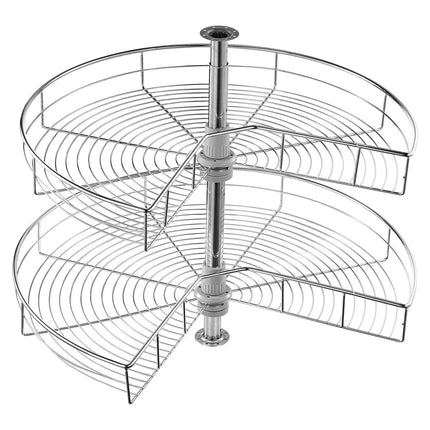 28-Inch Blind Corner Lazy Susan, 2-Tier Adjustable Rack