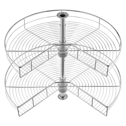 28-Inch Blind Corner Lazy Susan, 2-Tier Adjustable Rack