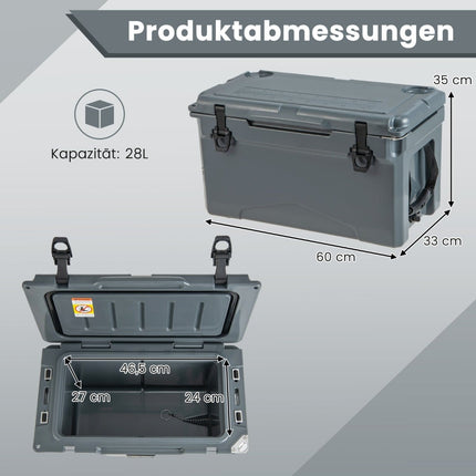 Přenosný chladicí box 28L s otvírákem a madly