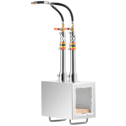2-Burner Propane Forge, 2600F Square Stainless Steel